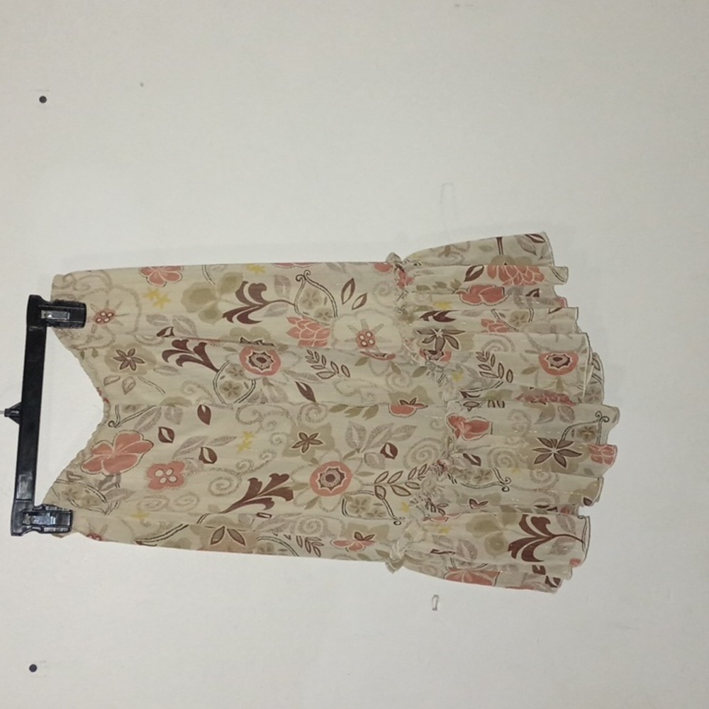 Printed floral skirt thin material